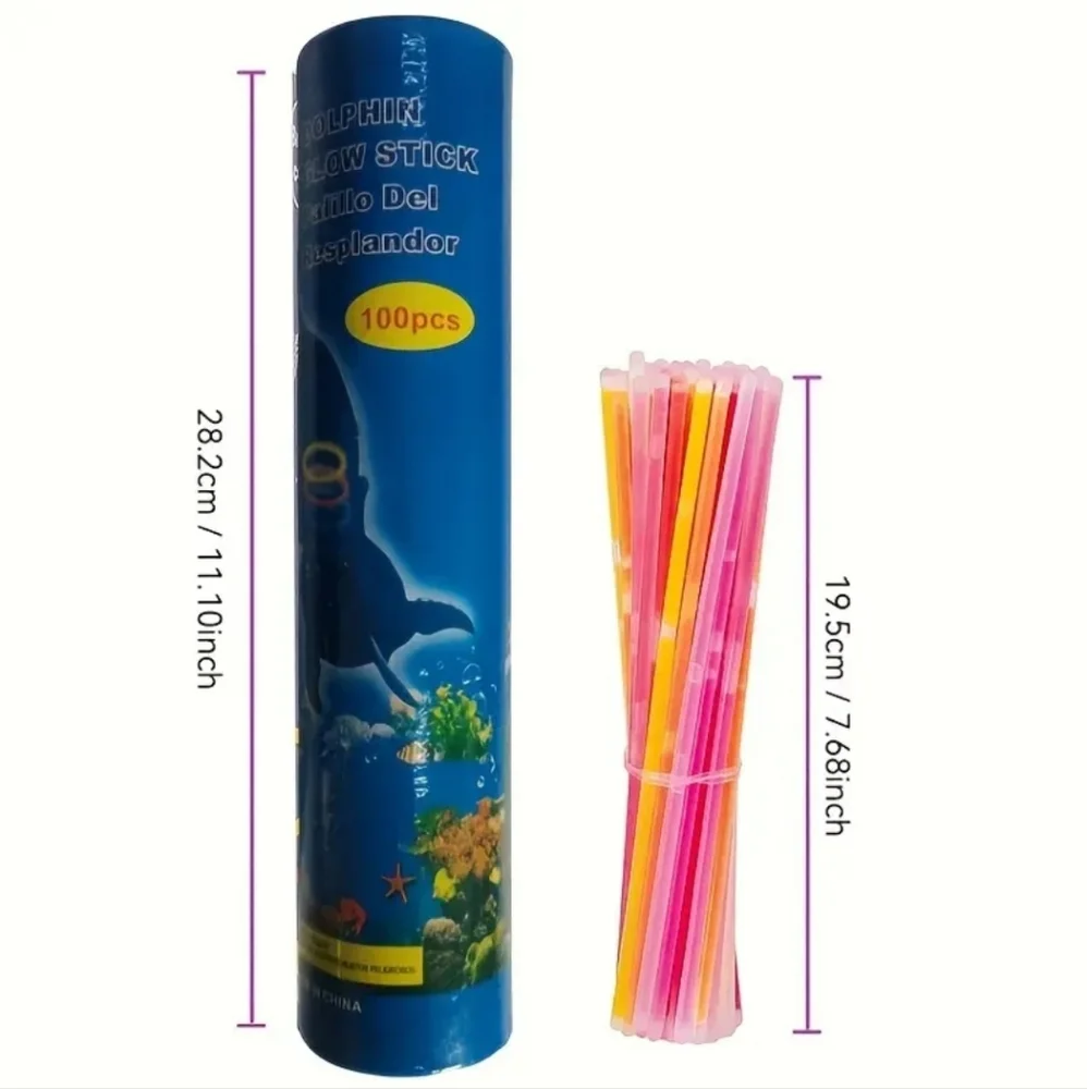 100 Fluorescent sticks, Party Favors, luminous sticks, for concerts and parties